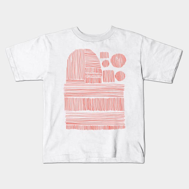 Abstract Line Art Kids T-Shirt by SWON Design